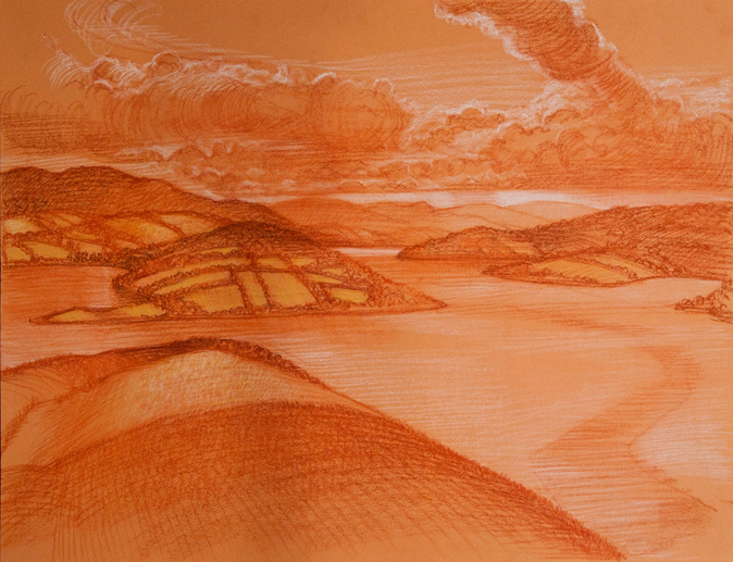 JLM_Ballyheerin_from_Leatbeg_17-5x25-5_chalk_on_paper_2011_sm