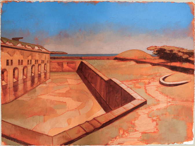 JLM Fort Macon 1 22 x 30 acrylic on paper 2012_sm