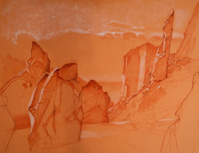 JLM_Frijoles_Canyon_17-5x25-5_chalk_on_paper_2011_sm
