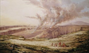 'Kilauea_by_Day',_oil_on_canvas_painting_by_Titian_Ramsay_Peale,_1842